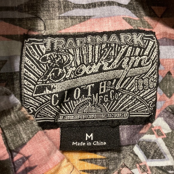 Men’s 100% Cotton Button Down Short Sleeve Patterned Shirt - Picture 3 of 4